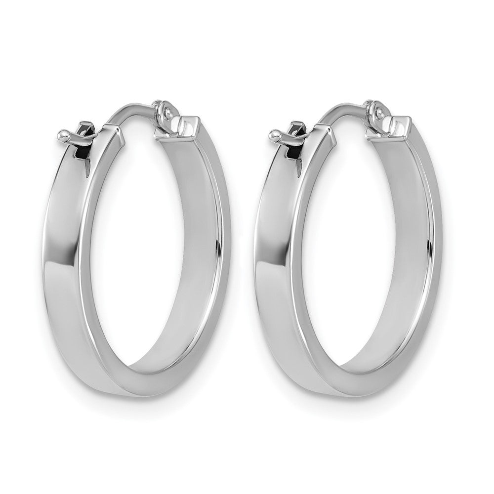 Square Tube Round Hoop Earrings - 1.18-1.19g