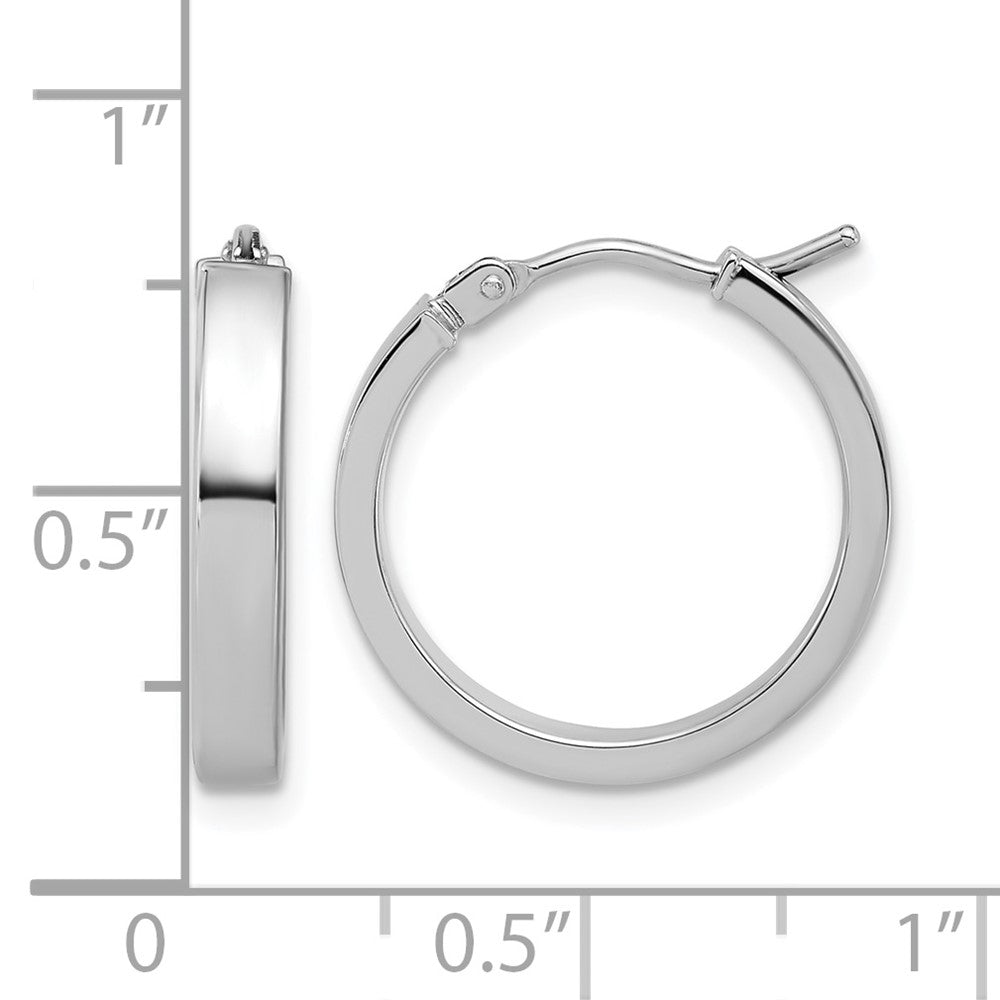 Square Tube Round Hoop Earrings - 1.18-1.19g