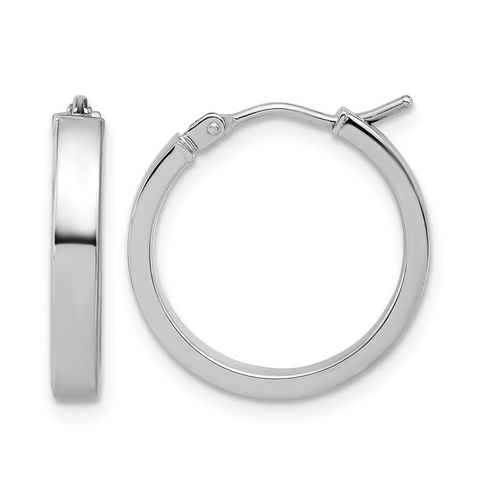 Square Tube Round Hoop Earrings - 1.18-1.19g