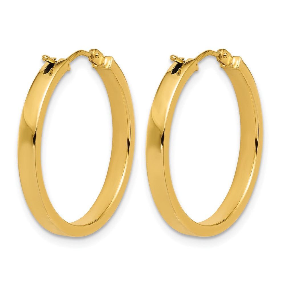 Square Tube Round Hoop Earrings - 1.5-1.61g