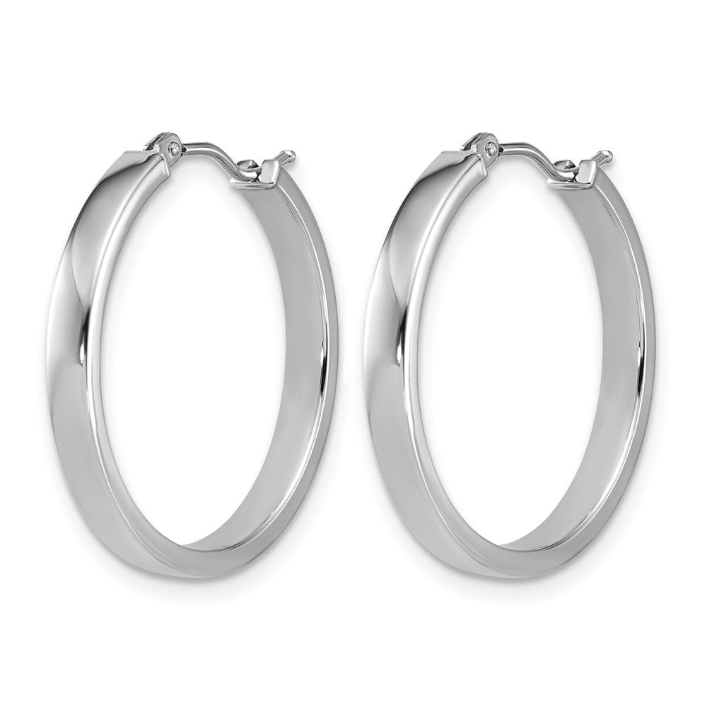 Square Tube Round Hoop Earrings - 1.5-1.61g