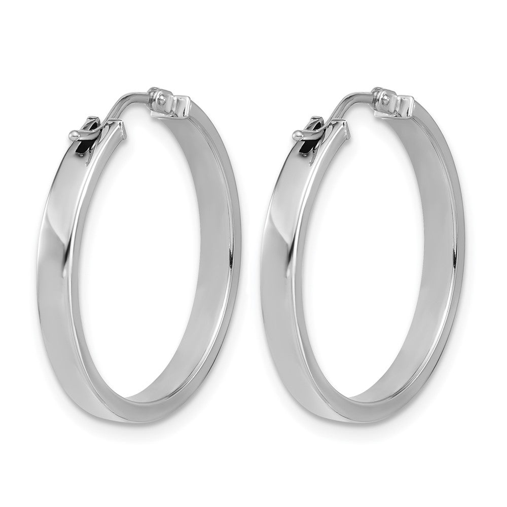 Square Tube Round Hoop Earrings - 1.5-1.61g