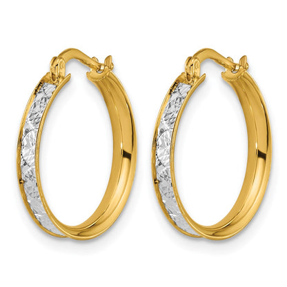 Polished / Diamond-cut Round Hoop Earrings
