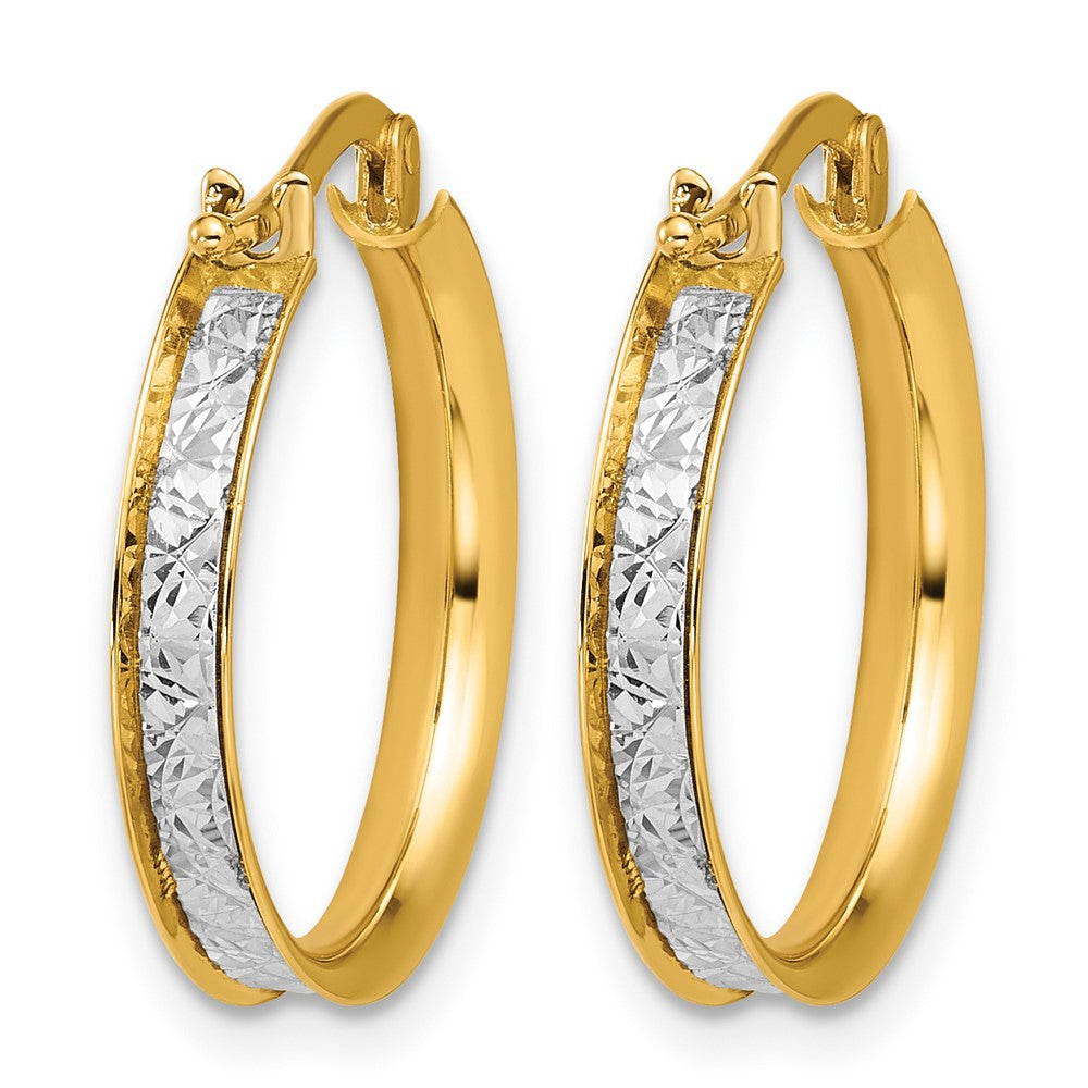 Polished / Diamond-cut Round Hoop Earrings