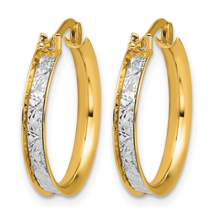 Polished / Diamond-cut Round Hoop Earrings