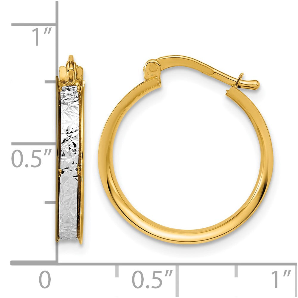 Polished / Diamond-cut Round Hoop Earrings