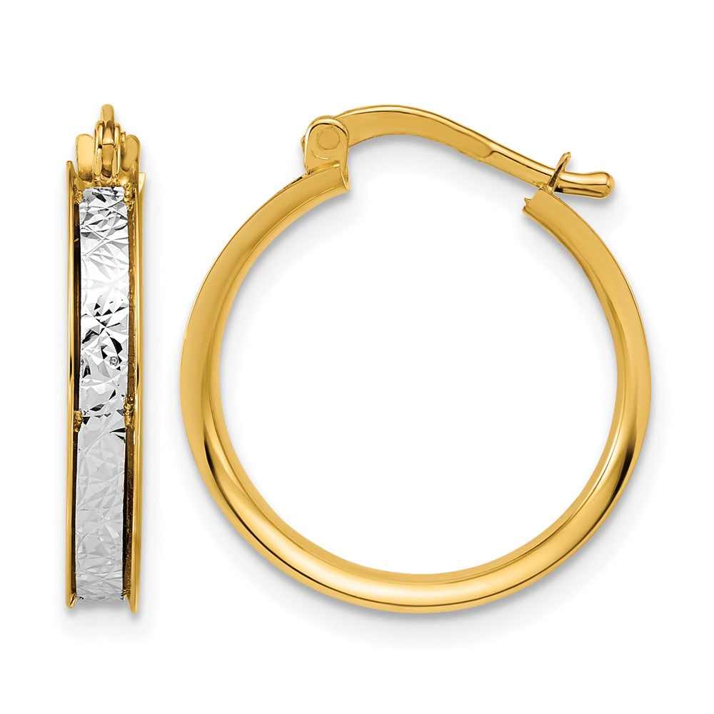 Polished / Diamond-cut Round Hoop Earrings