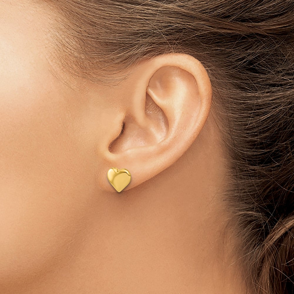 Polished Heart Post Earrings