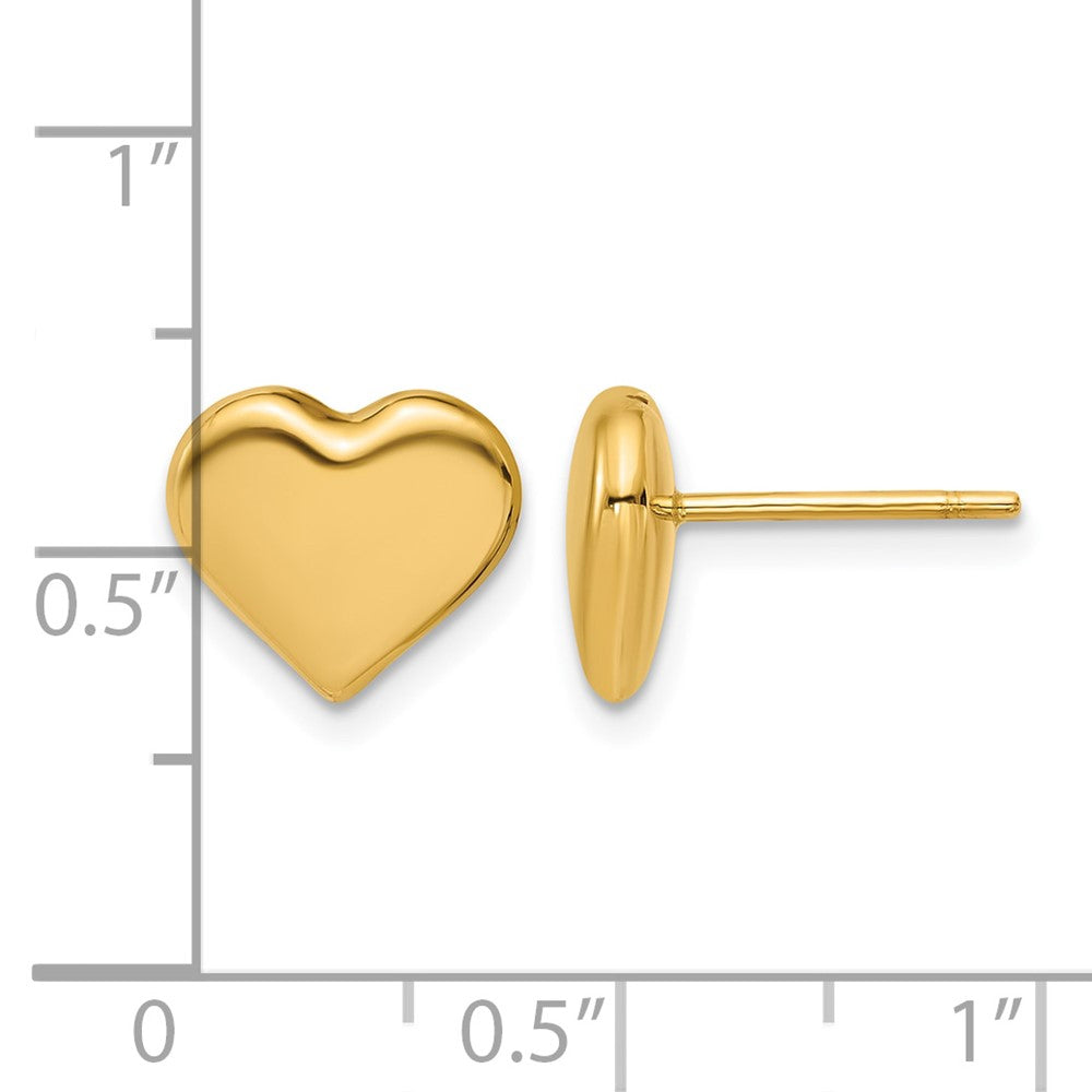 Polished Heart Post Earrings