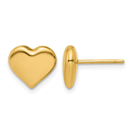 Polished Heart Post Earrings