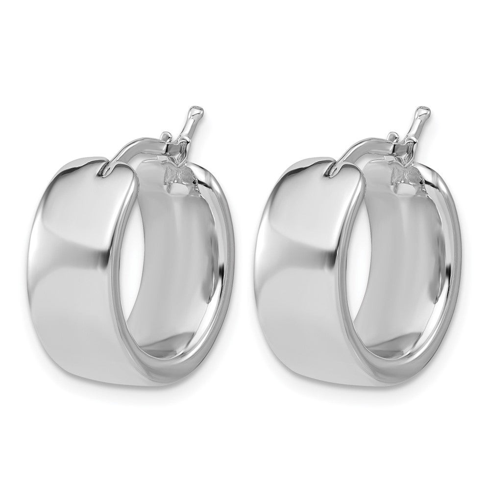 Polished 7.7mm Round Hoop Earrings