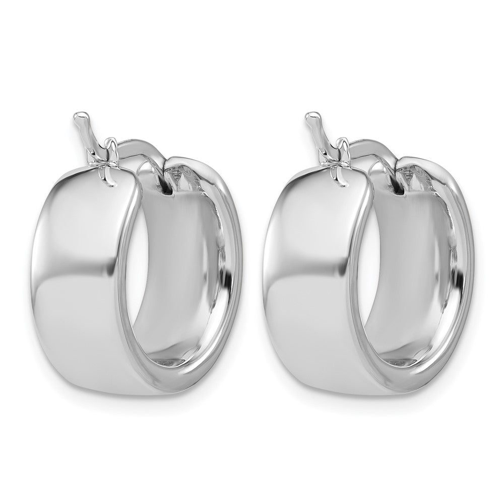 Polished 7.7mm Round Hoop Earrings