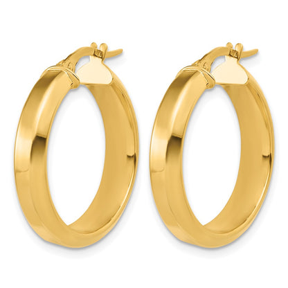 Polished Hoop Earrings - 5mm, 2.73g