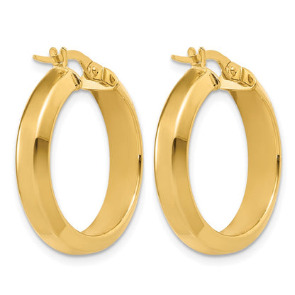 Polished Hoop Earrings - 5mm, 2.73g