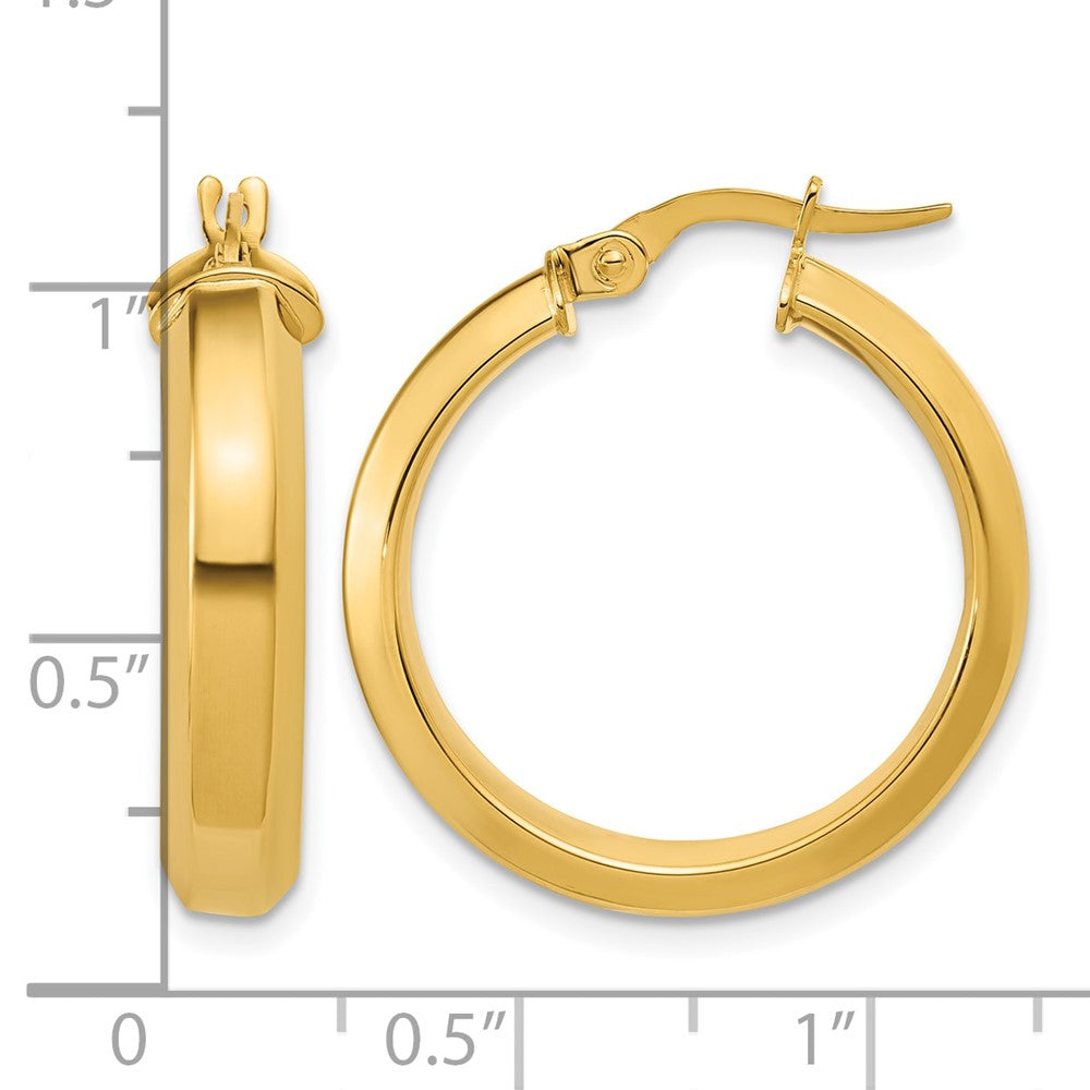 Polished Hoop Earrings - 5mm, 2.73g
