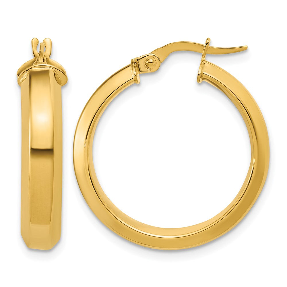 Polished Hoop Earrings - 5mm, 2.73g