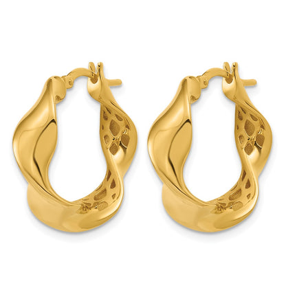 Polished Wavy Hoop Earrings