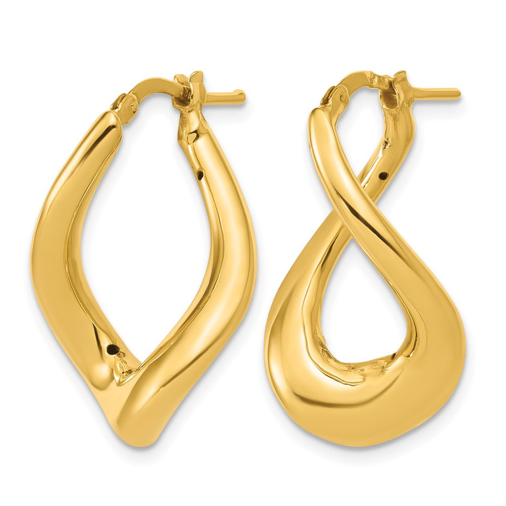 Polished Twist Hoop Earrings - 3.75mm
