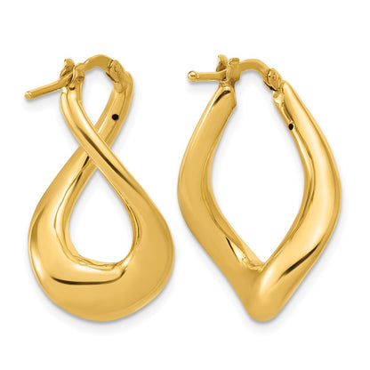 Polished Twist Hoop Earrings - 3.75mm