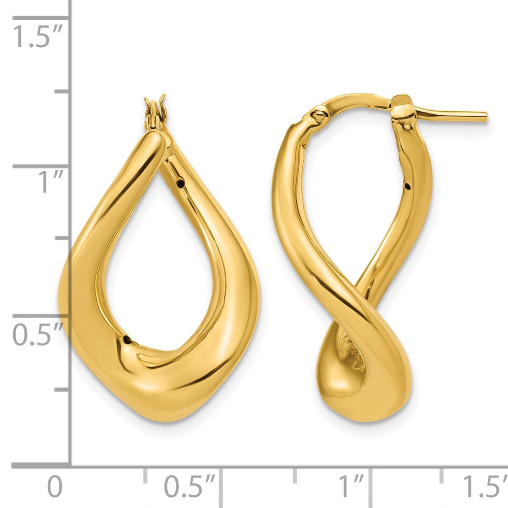 Polished Twist Hoop Earrings - 3.75mm