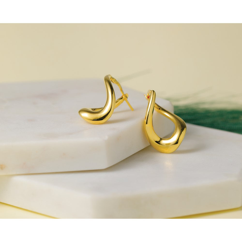 Polished Twist Hoop Earrings - 3.75mm