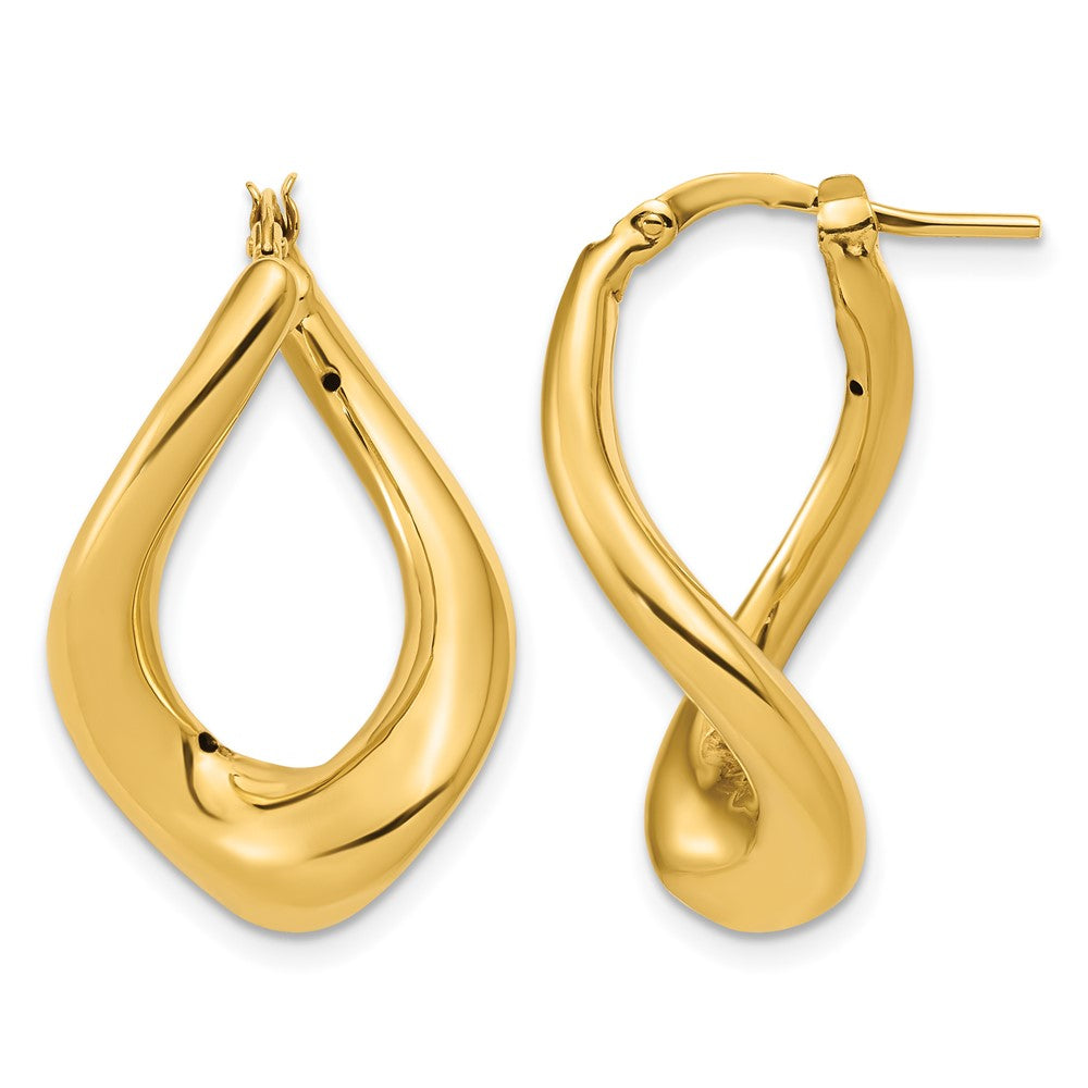 Polished Twist Hoop Earrings - 3.75mm