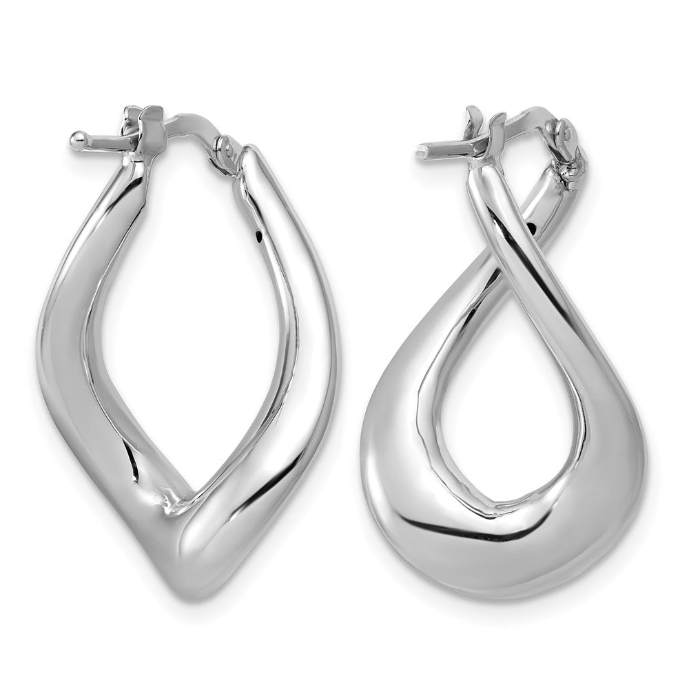 Polished Twist Hoop Earrings - 3.75mm