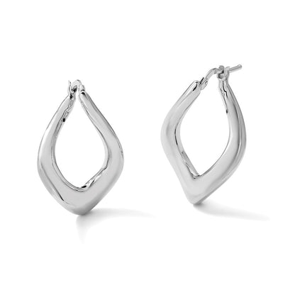 Polished Twist Hoop Earrings - 3.75mm