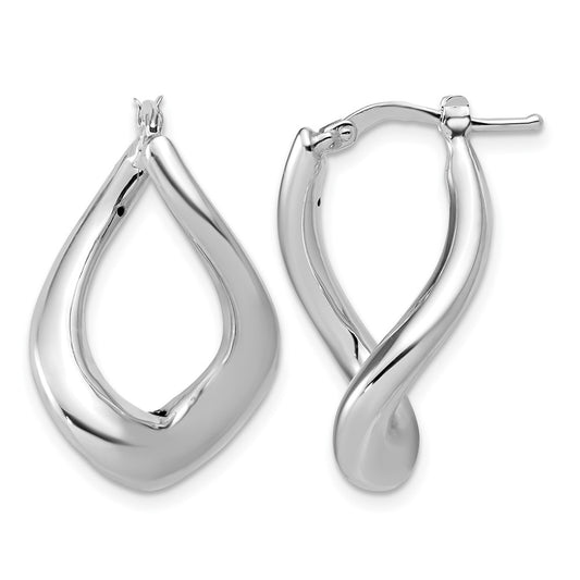 Polished Twist Hoop Earrings - 3.75mm