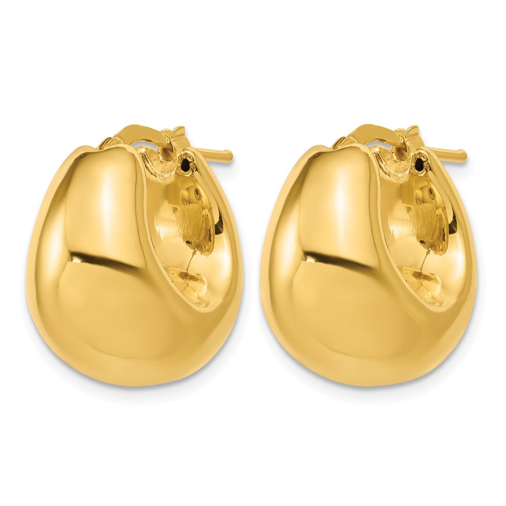 Polished Hollow Puff Hoop Earrings