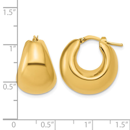Polished Hollow Puff Hoop Earrings