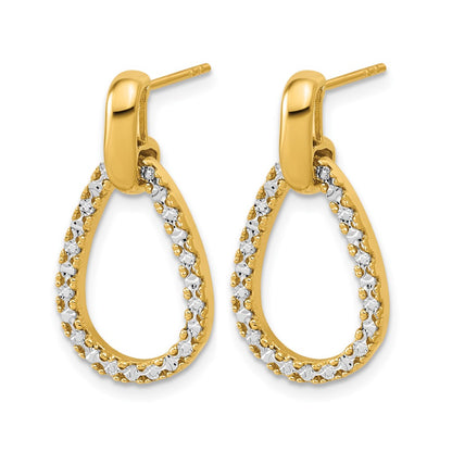Polished Teardrop Dangle Post Earrings