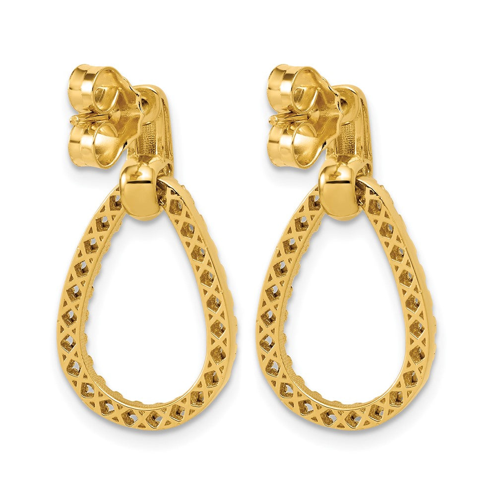 Polished Teardrop Dangle Post Earrings