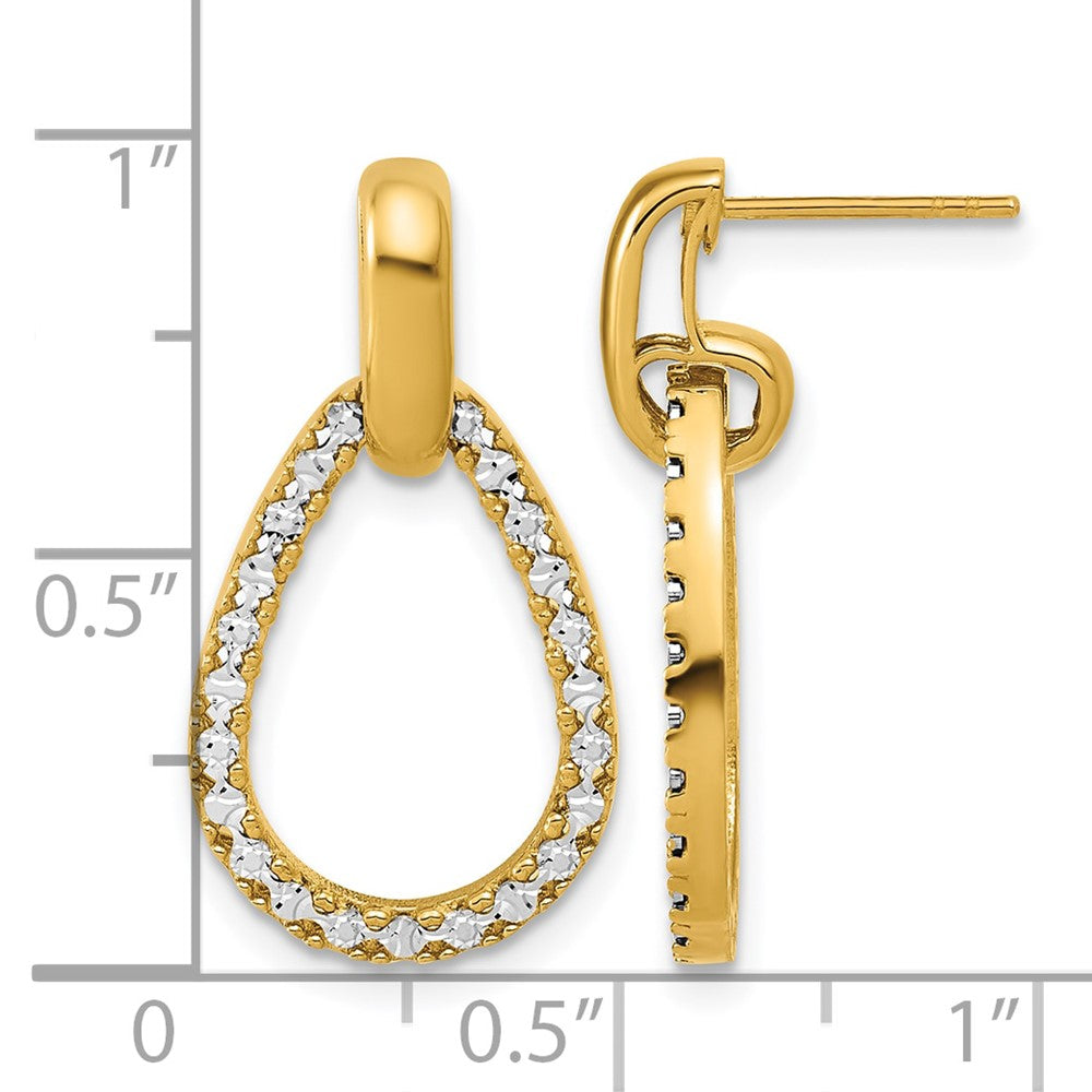 Polished Teardrop Dangle Post Earrings