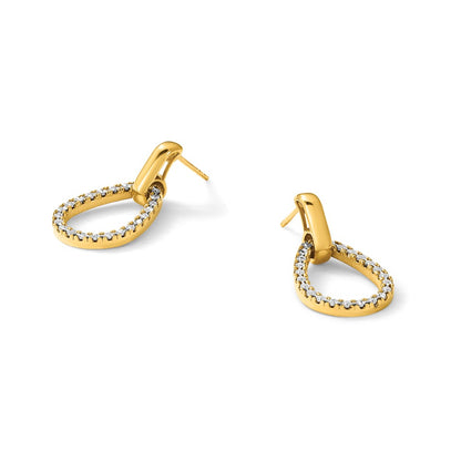 Polished Teardrop Dangle Post Earrings