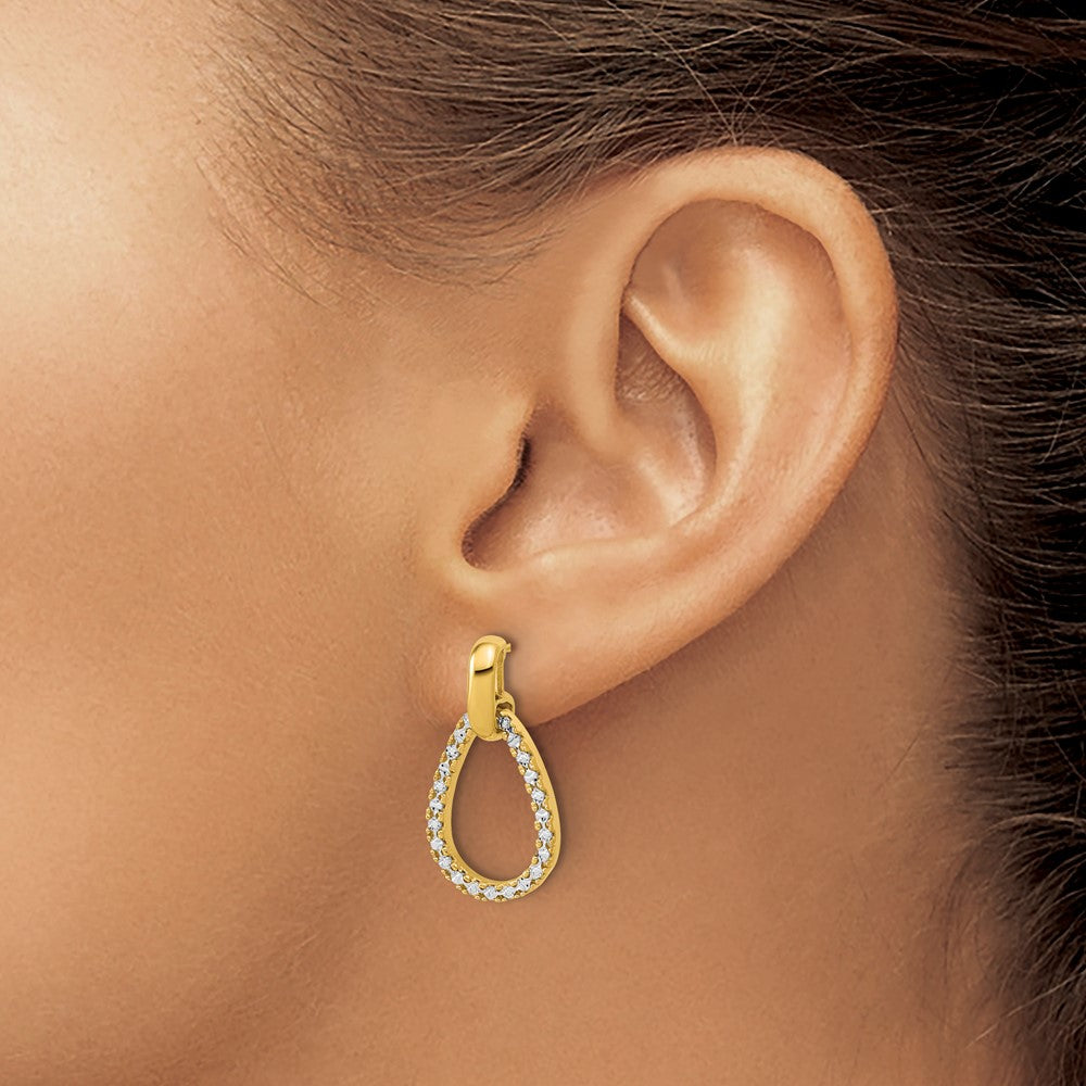 Polished Teardrop Dangle Post Earrings