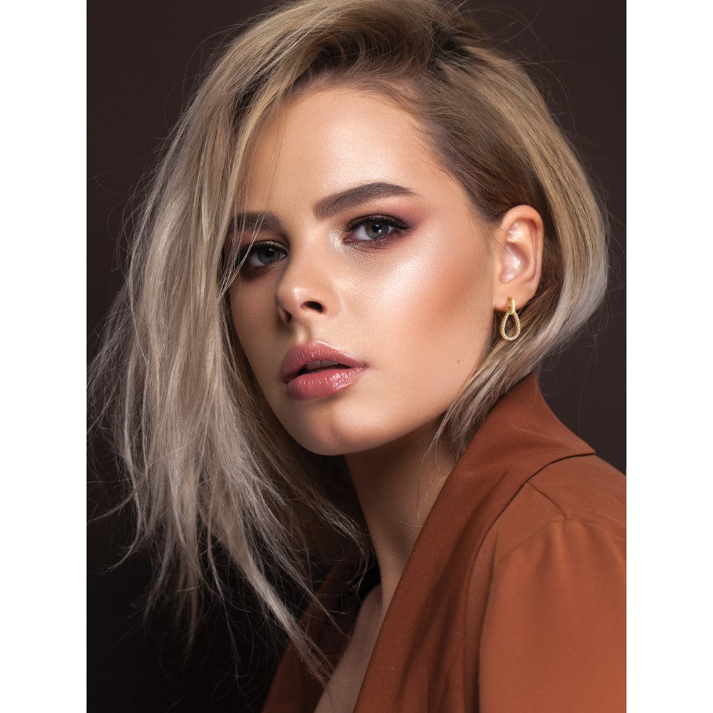 Polished Teardrop Dangle Post Earrings