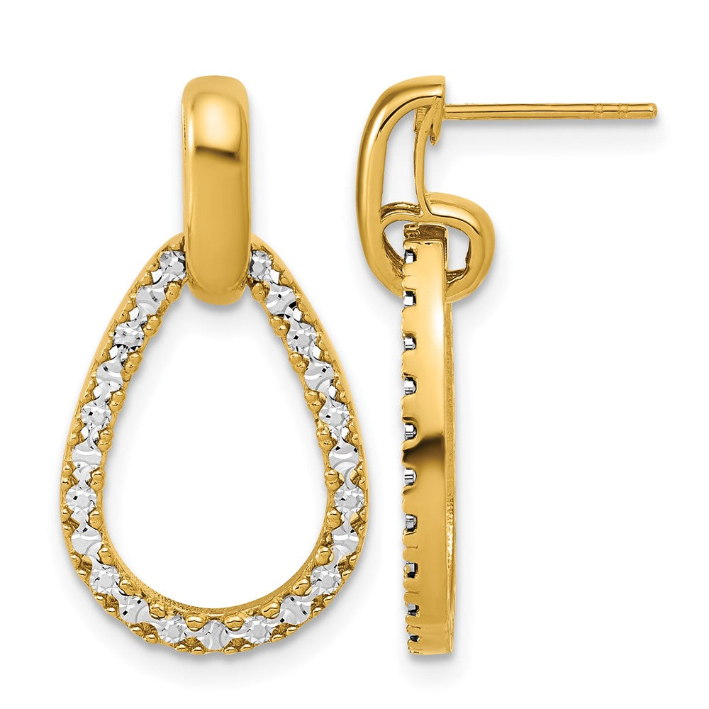 Polished Teardrop Dangle Post Earrings