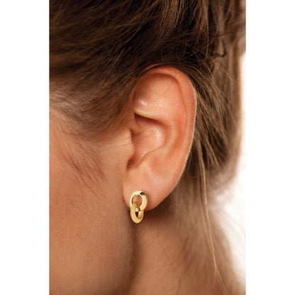 Polished Circles Dangle Post Earrings