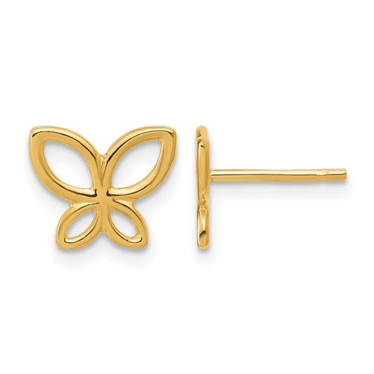 Polished Butterfly Post Earrings
