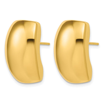 Polished Hollow Puffed Post Earrings
