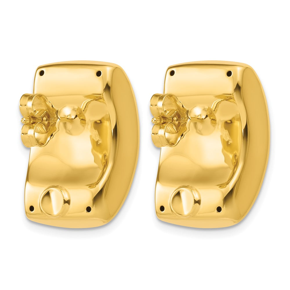 Polished Hollow Puffed Post Earrings