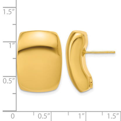 Polished Hollow Puffed Post Earrings