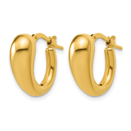 Polished Hollow Puffed Hoop Earrings