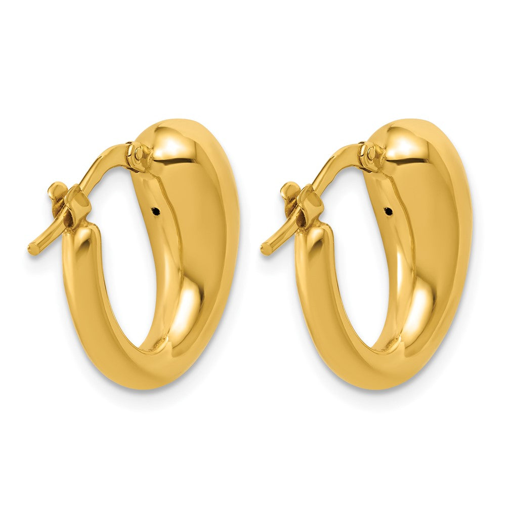 Polished Hollow Puffed Hoop Earrings
