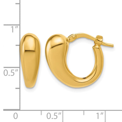 Polished Hollow Puffed Hoop Earrings