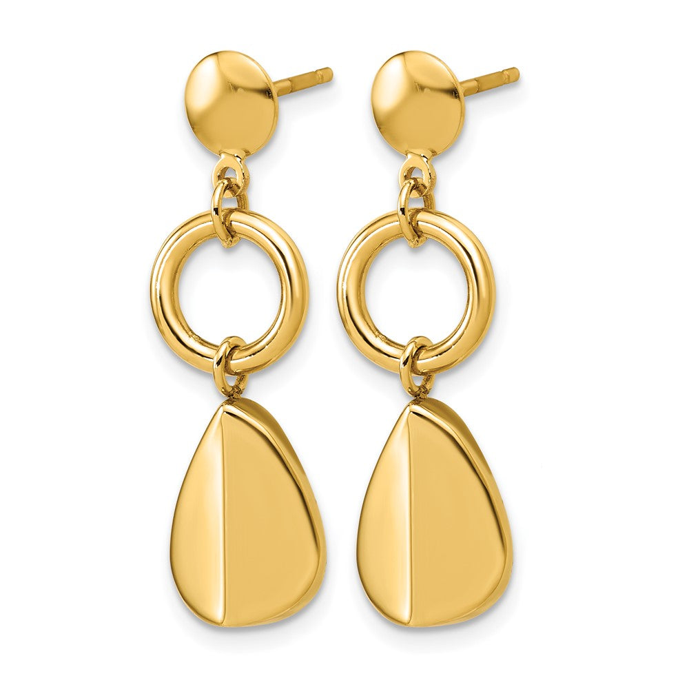 Polished Geometric Fancy Dangle Post Earrings