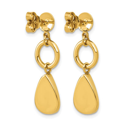 Polished Geometric Fancy Dangle Post Earrings