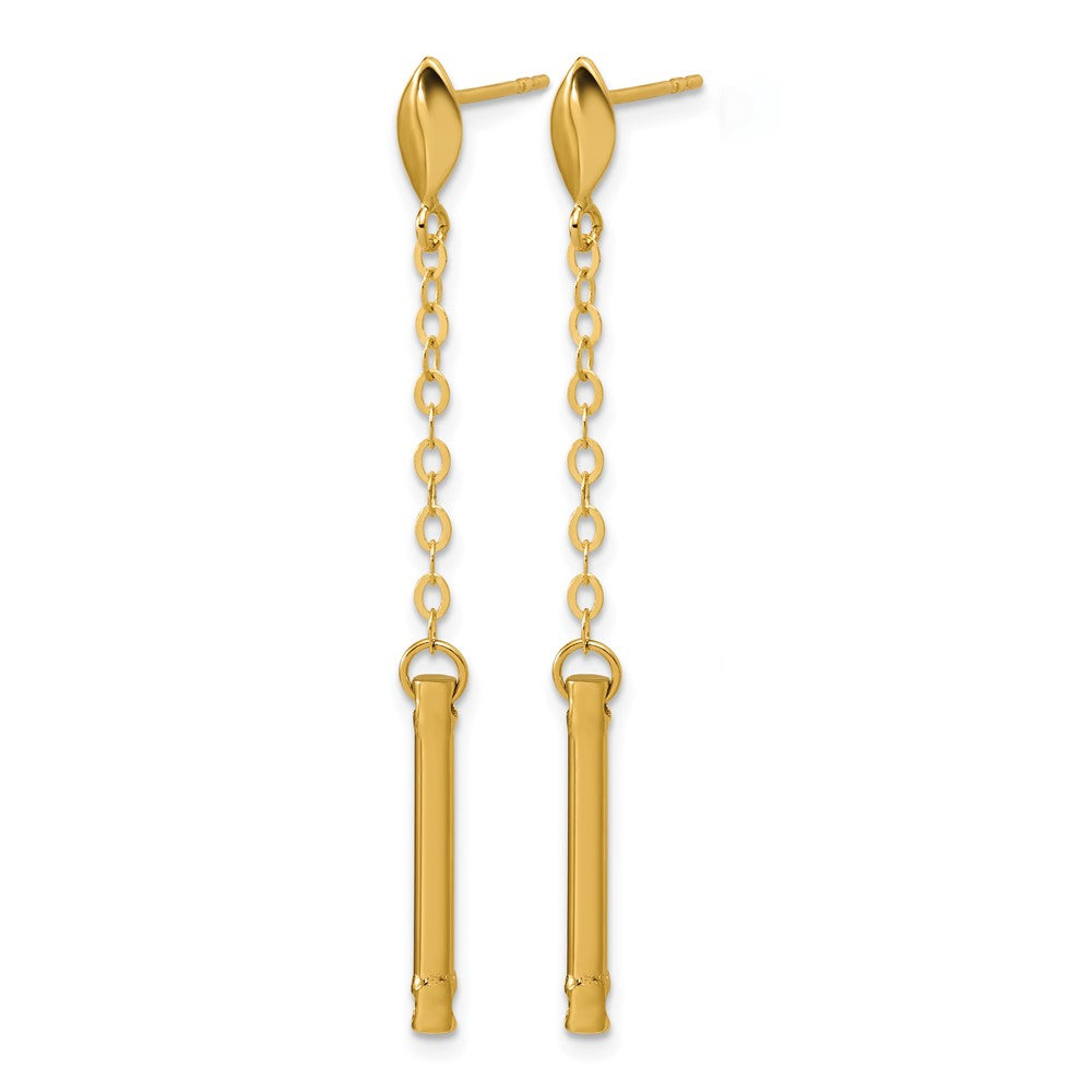 Polished Bar Dangle Post Earrings