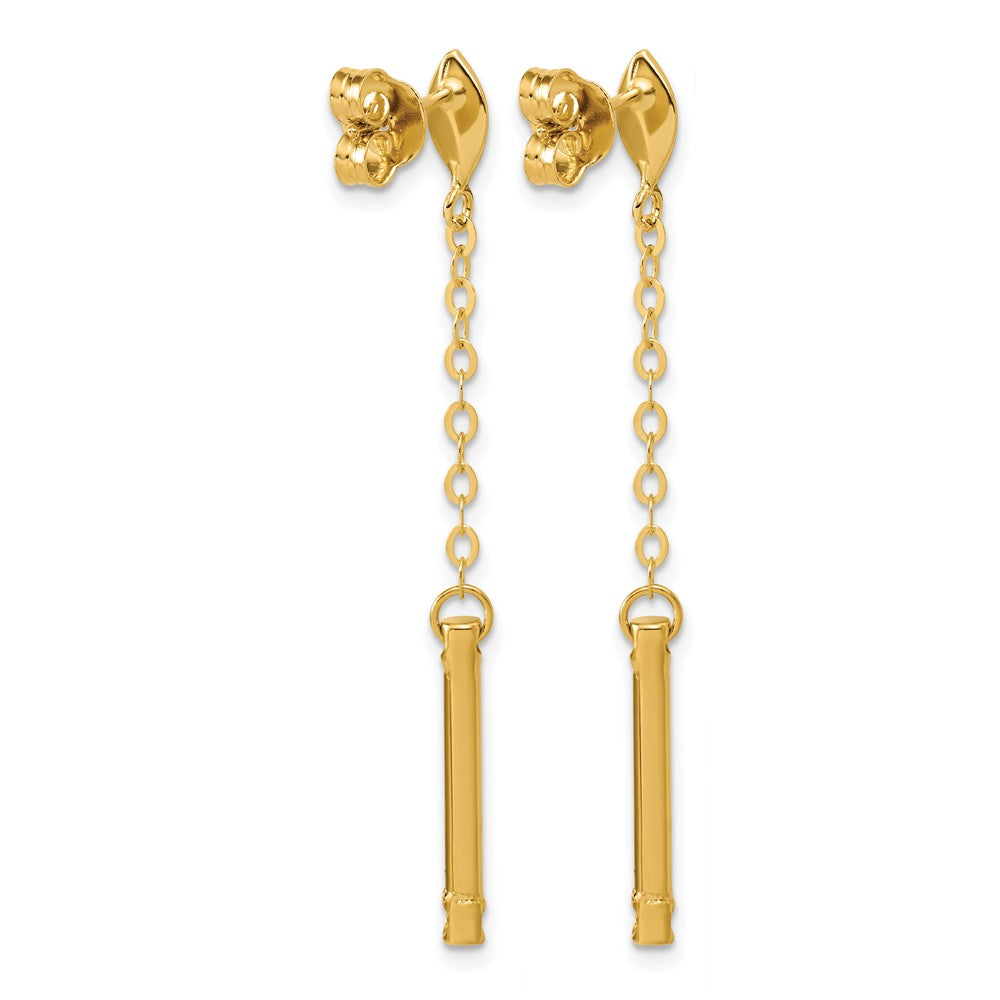Polished Bar Dangle Post Earrings